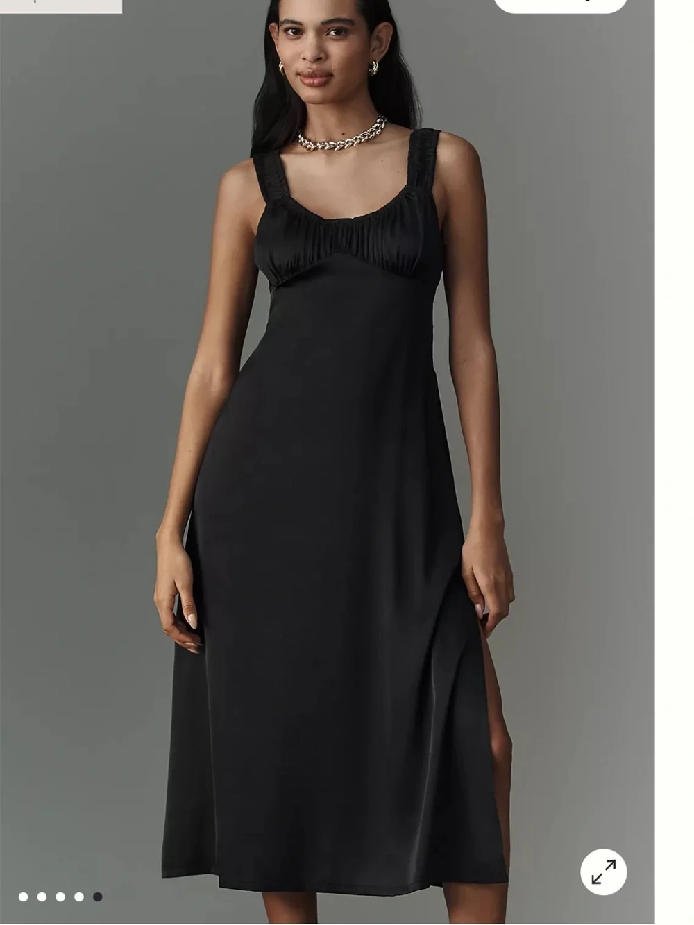 ruched midi slip dress Ruched Midi Slip Dress